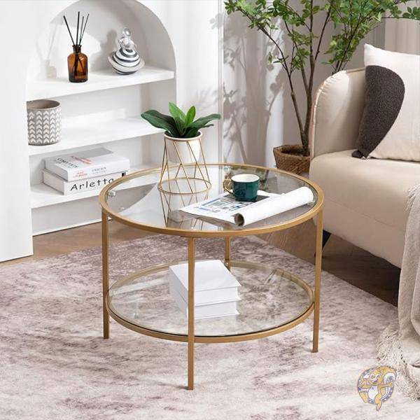 楽天市場】【ポイント3倍20時28時間】ラウンド テーブル ゴールド