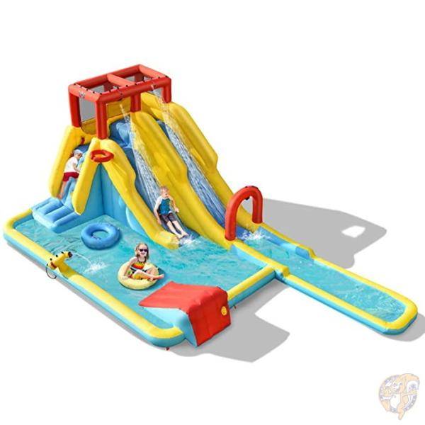 【百貨店大売り出し!クーポン券配達中】大型スウィミングプール BOUNTECH 膨らむ 身寄り用スウィミングプール お水 横すべり 7インチ1 運動場 貨物輸送無料 馬鹿でかいスウィミングプール