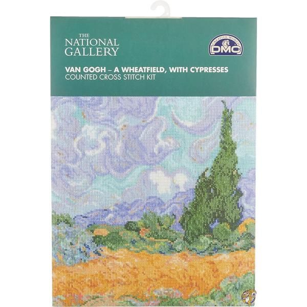 【クーポン配信中】DMC THE NATIONAL GALLERY ヴァン・ゴッホ「黄色い麦畑と糸杉」 29X23cm|アメリカグッドバイブス