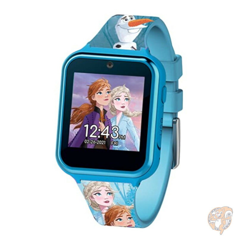【最大777円クーポン配信】Disney ディズニー アナ雪 タッチスクリーン スマートウォッチ 子供 カメラ腕時計 Frozen Blue & Purple 送料無料