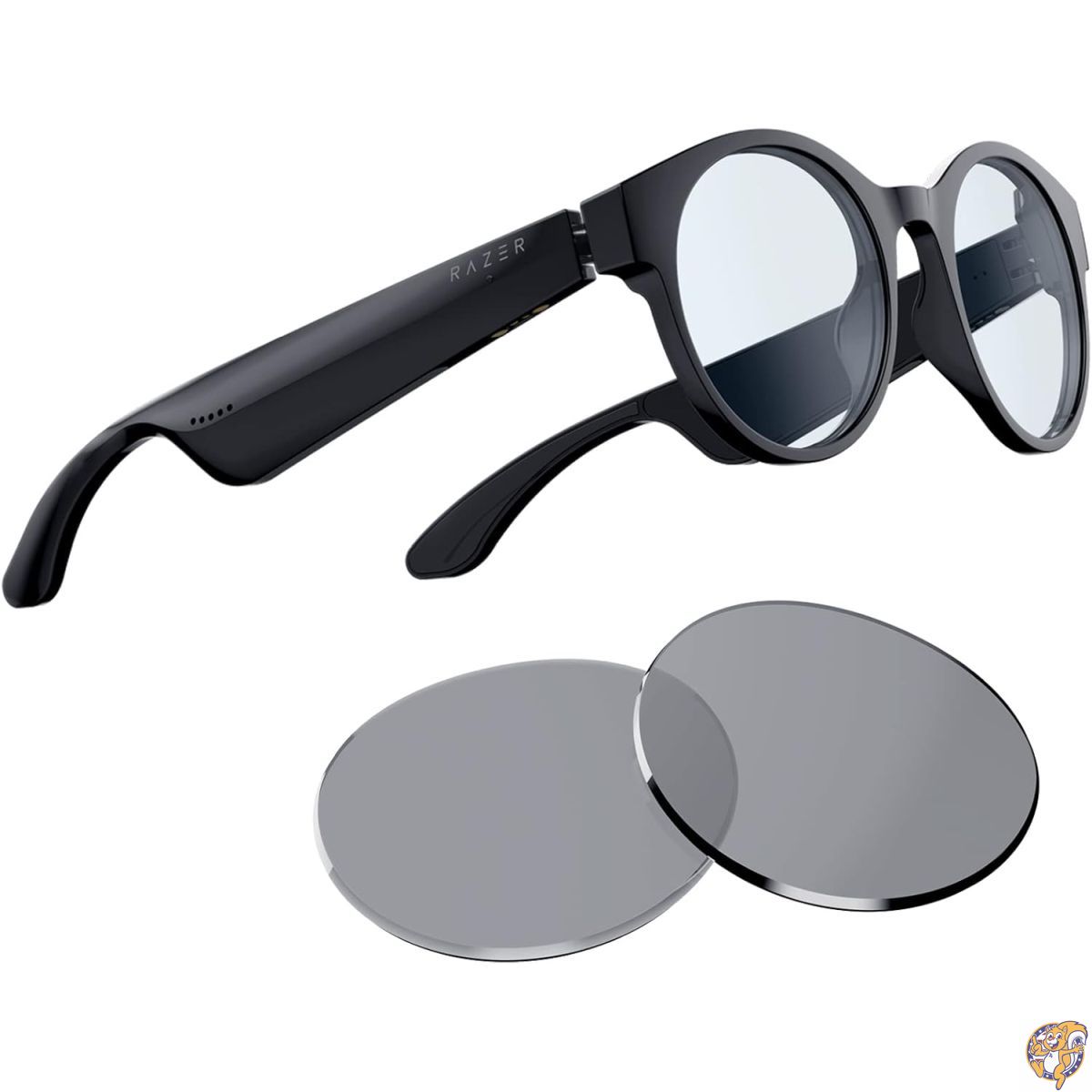 【クーポン配信中】Razer Anzu Smart Glasses Round Frame スマートグラス Size L Bundle with Blue Light Filter and Polarized Lenses [並行輸入品]