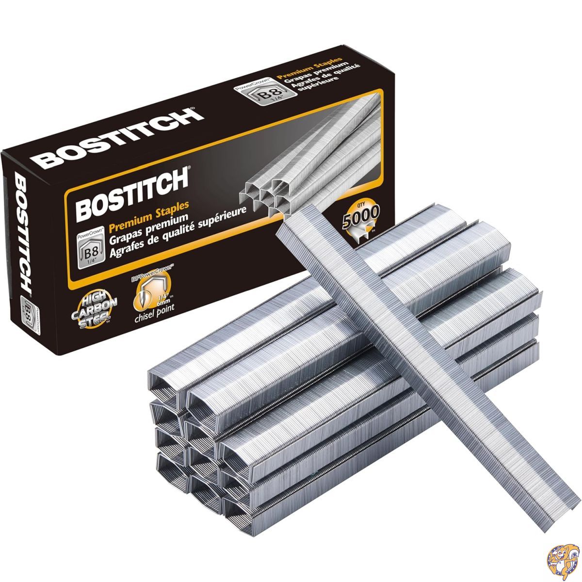 【クーポン配信中】Full Strip B8 Staples, 1/4 Inch Leg Length, 5,000/Box (並行輸入品)