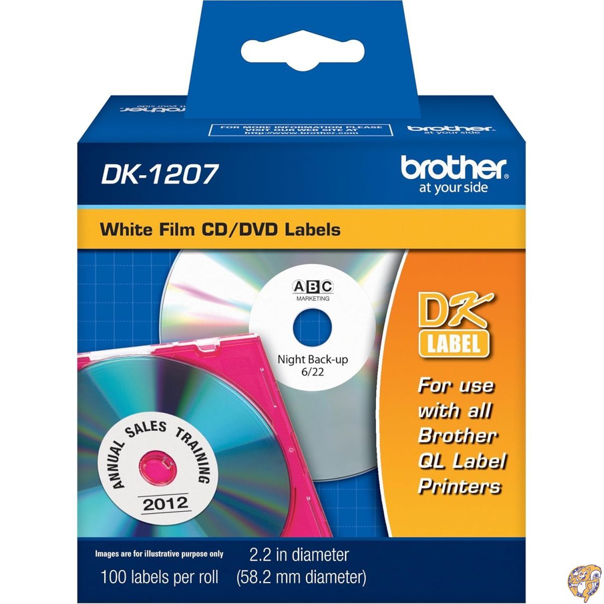 Brother DK-1207 CD/DVD Label Roll by [並行輸入品]