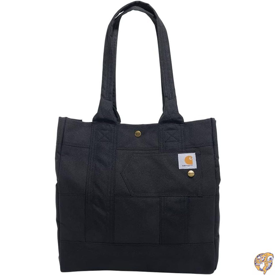 【最大777円クーポン配信】Carhartt Gear B0000380 垂直スナップトート - フリーサイズ ブラック, One Size