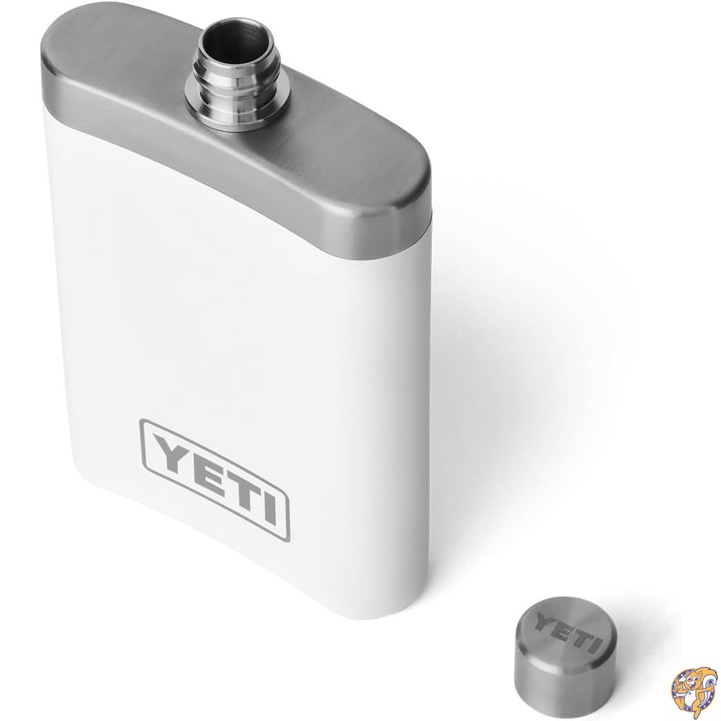 YETI 7オンス フラスコと漏斗、ホワイト。
