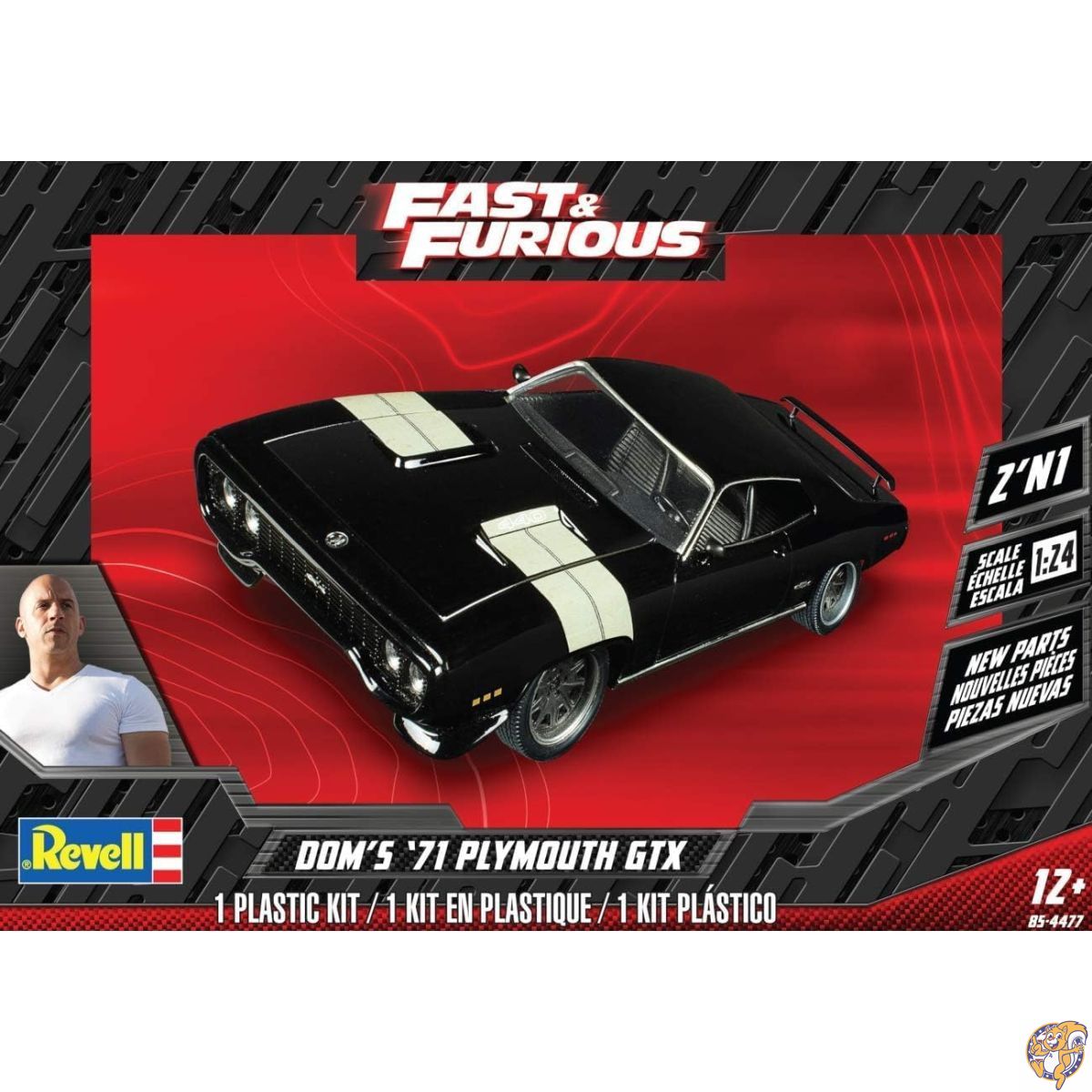 【25日最大4000円クーポン】アメリカレベル 1/24 1971 プリムス GTX FAST&FURIOUS ドミニク プラモデル 14477｜アメリカグッドバイブス 12,766円