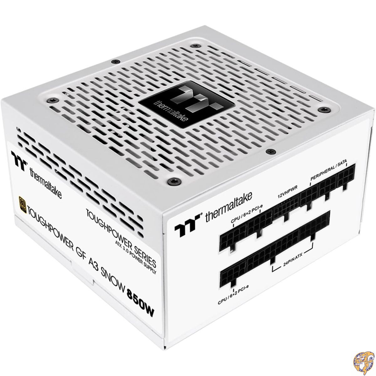 Thermaltake Toughpower GF A3 Snow Edition 850W 80+ ゴールド フルモジュラー SLI/Crossfire Ready ATX 3.0 電源 PCIe Gen.5 450W 12VHPWRコネクタ付属 PS-TPD-0850FNFAGU-N