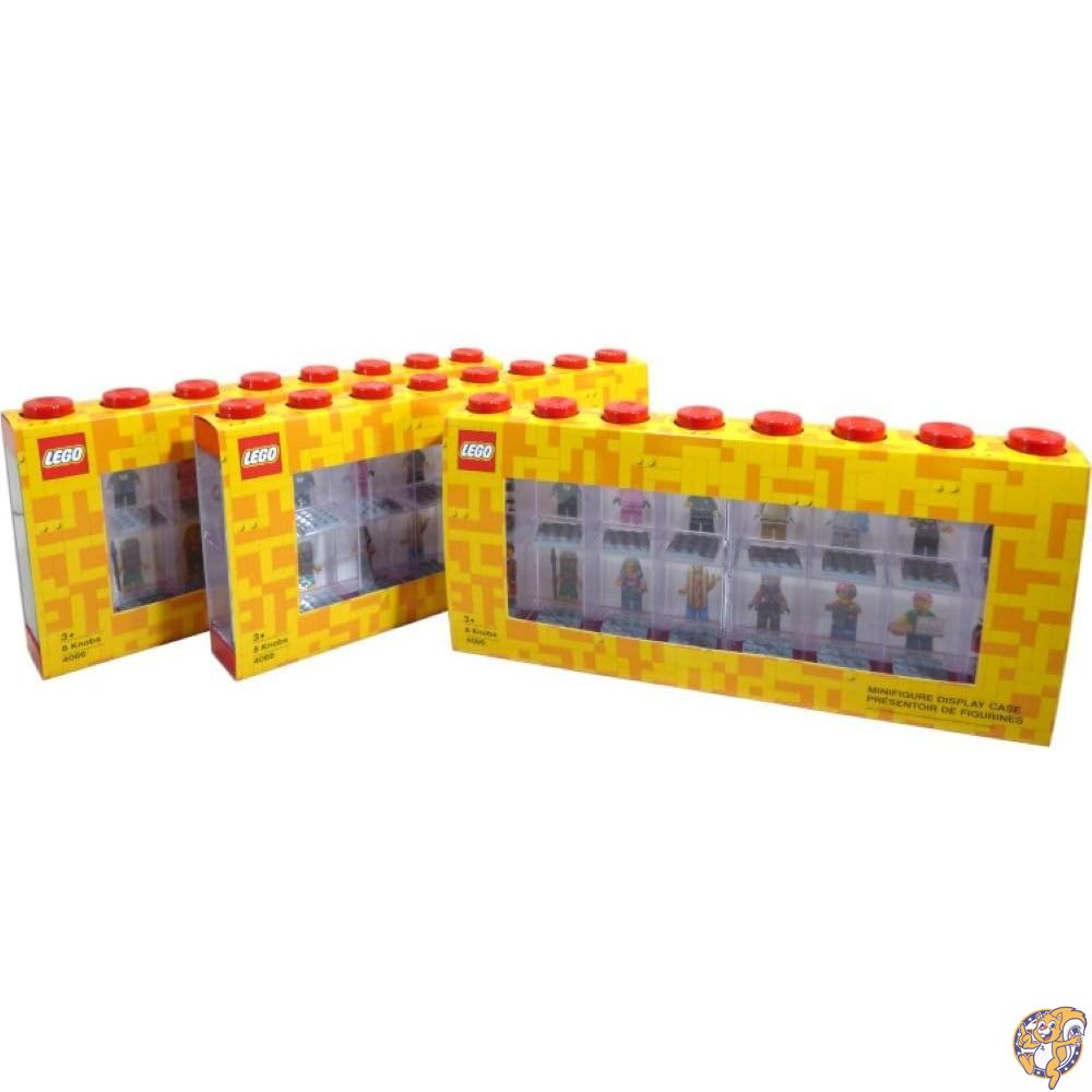 【20日最大4000円クーポン】レゴ ミニフィギュアディスプレイケース Lサイズ 3個パック レッド|アメリカグッドバイブス