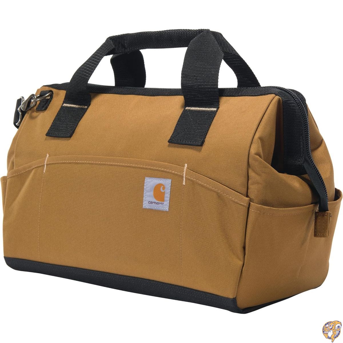 Carhartt オンサイト ツールバッグ 耐久性 防水 ツール収納バッグ ミッドウェイト 16インチ 17ポケット Brown, B0000516