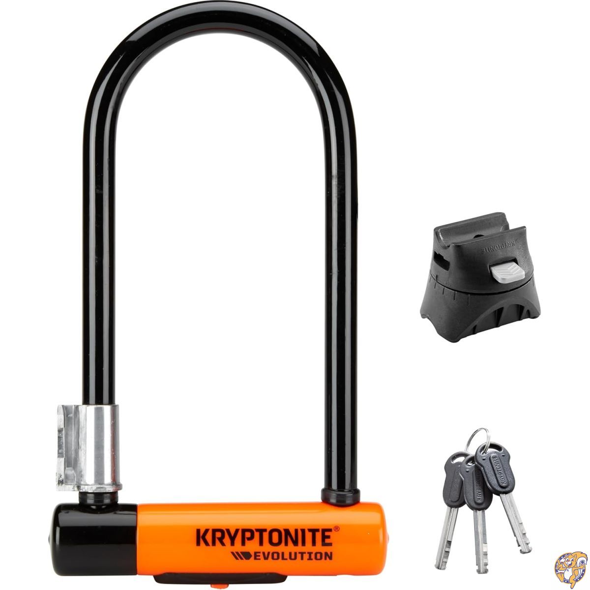 【最大777円クーポン配信】Kryptonite Evolutionシリーズ 4 標準 高耐久 自転車Uロック 自転車用ロック (4インチ x 9インチ)