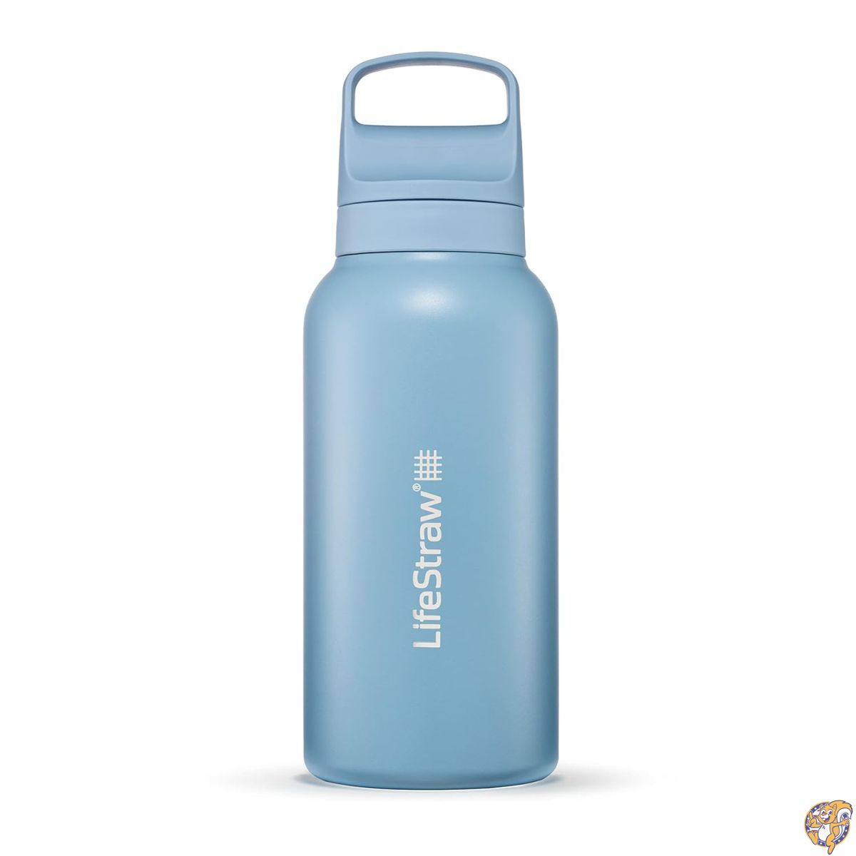 【最大777円クーポン配信】LifeStraw(ライフストロー) Goシリーズ - 断熱ステンレススチールウォーターフィルターボトル 旅行や日常使用向け バクテリア、寄生虫、マイクロプラスチックを除去 味を改善 1L アイスランドブルー