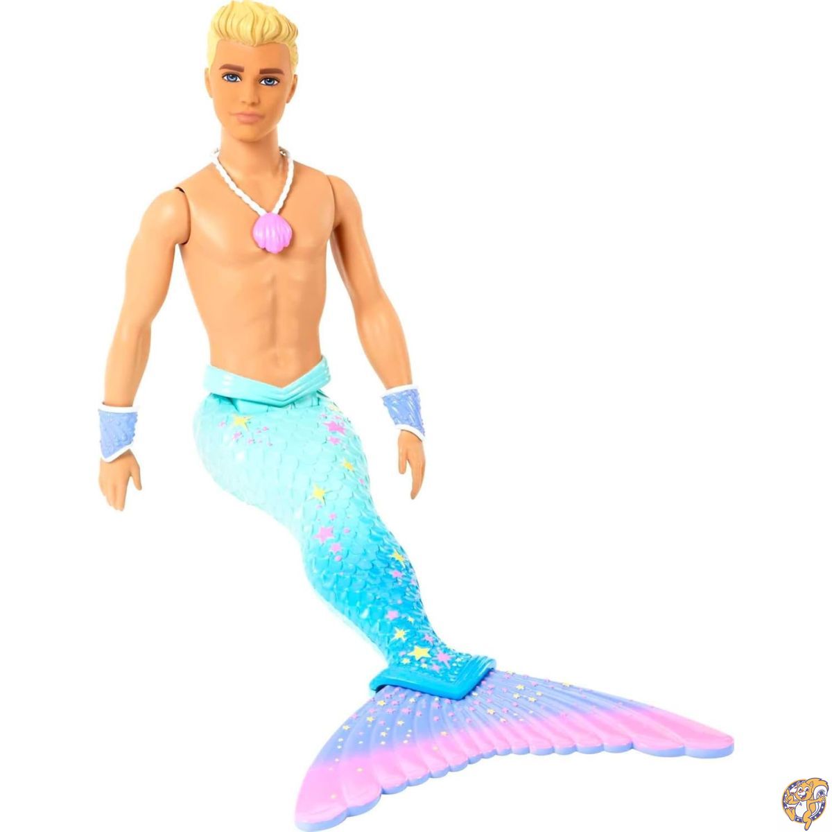 【クーポン配信中】Mattel - Barbie Dreamtopia: Ken Merman Doll with Blonde Blue Rainbow Tail｜アメリカグッドバイブス