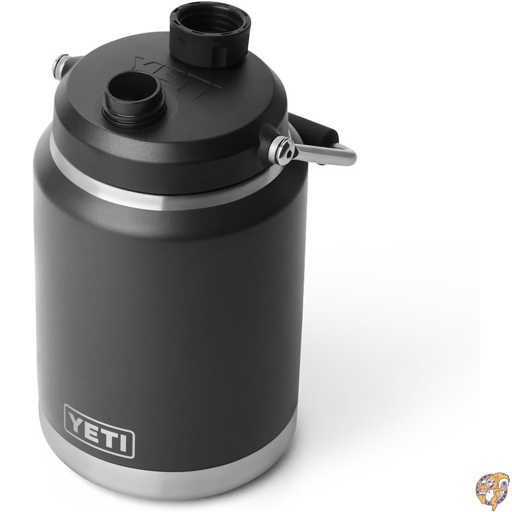【百貨店大売り出し!引き換え証配送中】YETI (イエティ) Rambler ハーフガロンジャグ 2.0 無意味さ断熱 手抜かり押しとどめる ステンレス鋼スチール写真 マグキャップ付き添い人 黒いこと