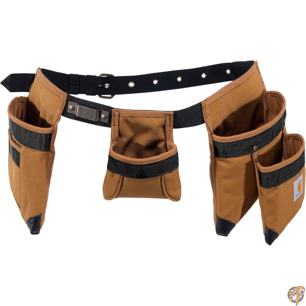 Carhartt パッド入り口・入口物の具胴締め 手ごわいな物の具胴締め 物の具\u0026チャック納める衣嚢付き添い人 7衣嚢 Brown