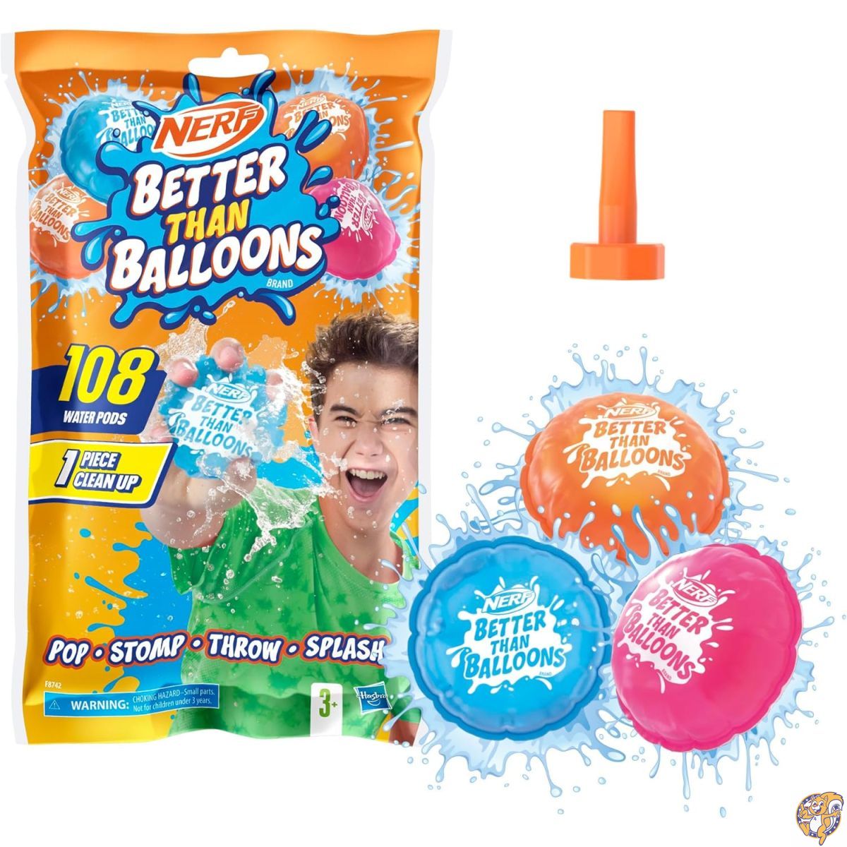 【クーポン配信中】NERF Better Than Balloon 水のおもちゃ 108個のポッド 簡単片付け 遊び方がたくさんあります 裏庭での水遊び