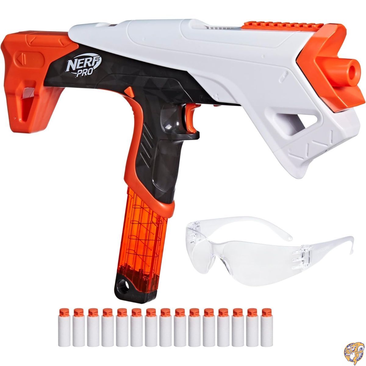 Nerf Pro Torrent ハーフレンド ダーツブラスター、150 FPS、ナーフ プロ ハーフレス ダーツ 15本、ダーツマガジン、ポンプアクション、アイウェア、ティーン向けギフト、