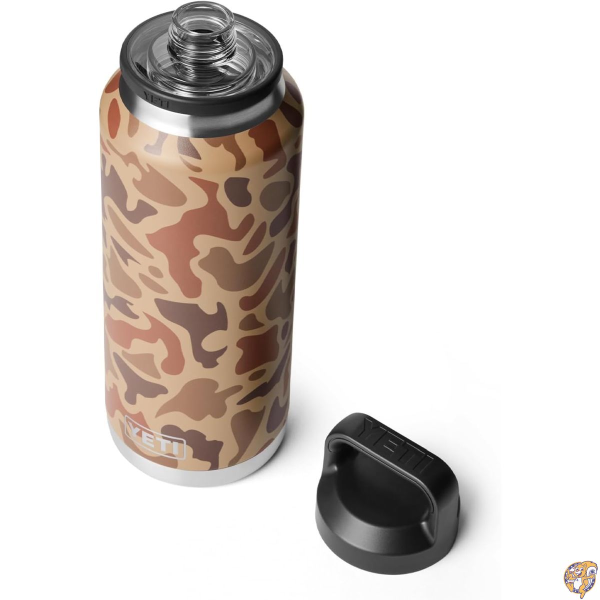 【百貨店大売り出し!引き換え証配送中】YETI (イエティ) Rambler 40薬局衡オンス瓶 無意味さ断熱 ステンレス鋼スチール写真 チャグキャップ付き添い人 湿地草原偽装柄