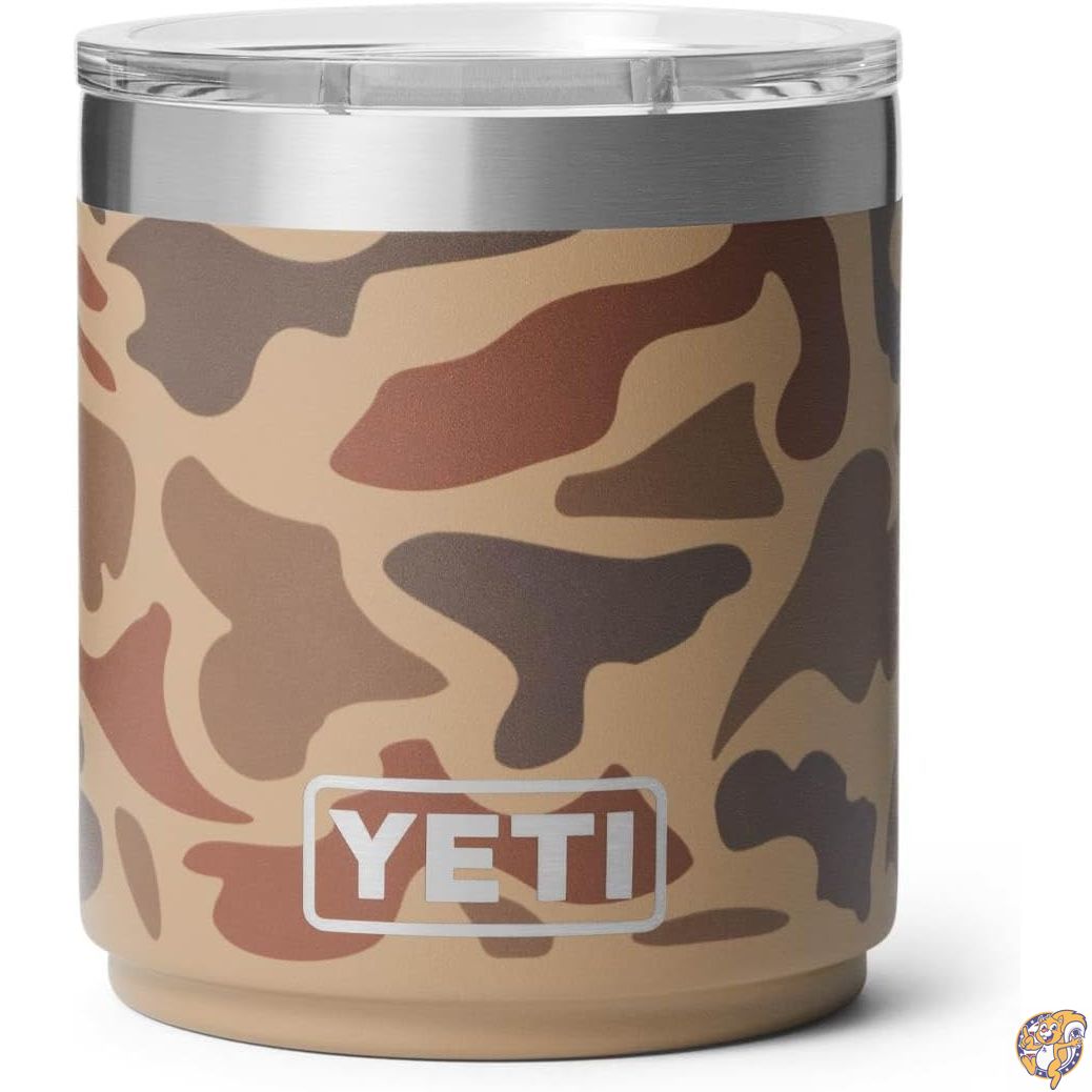 【クーポン配信中】YETI Rambler 10オンス 積み重ね可能 ローボール 2.0 真空断熱 ステンレススチール マグスライダー蓋付き 湿地 迷彩 8,409円