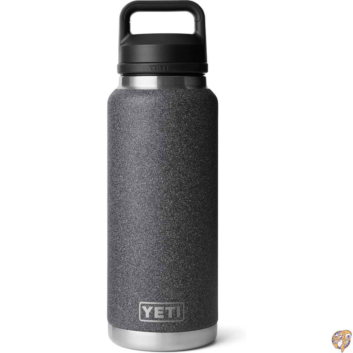【百貨店大売り出し!引き換え証配送中】YETI (イエティ) Rambler 36薬局衡オンス瓶 無意味さ断熱 ステンレス鋼スチール写真 チャグキャップ付き添い人 黒いこと石ころ