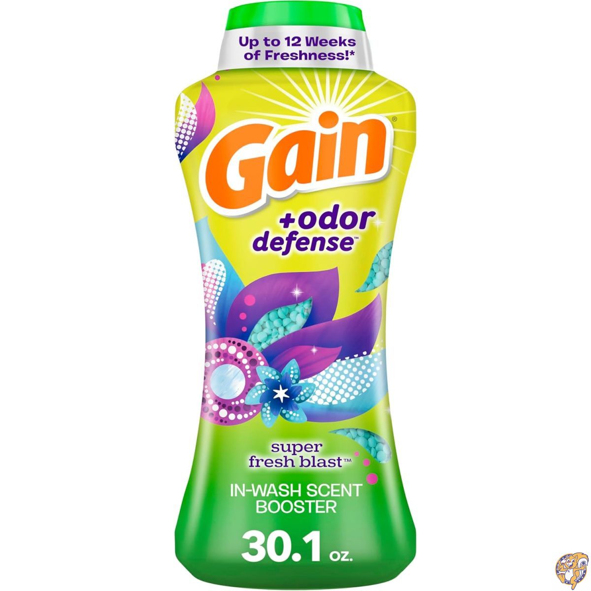 【クーポン配信中】Gain（ゲイン）オドアーディフェンス 衣類用香り付け専用ビーズ スーパーフレッシュブラストの香り 30.1オンス（約853g） 消臭＆芳香 2-in-1処方