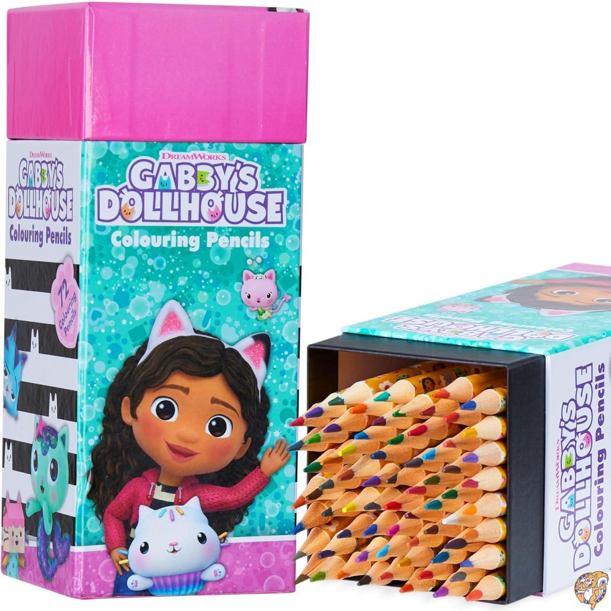 【百貨店大売り出し!引き換え証配送中】Gabbyのお人形さん棲み家用塗り絵木筆 赤ちゃん用 - 72本の木筆の塗り絵ボックス席 アソートカラーの作物備品 ガールズギフト