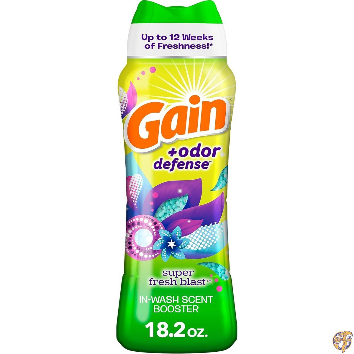 【20日最大4000円クーポン】Gain + Odor Defense 香り付け専用ビーズ スーパーフレッシュブラストの香り 18.2オンス（約516g） HE洗濯機対応｜アメリカグッドバイブス