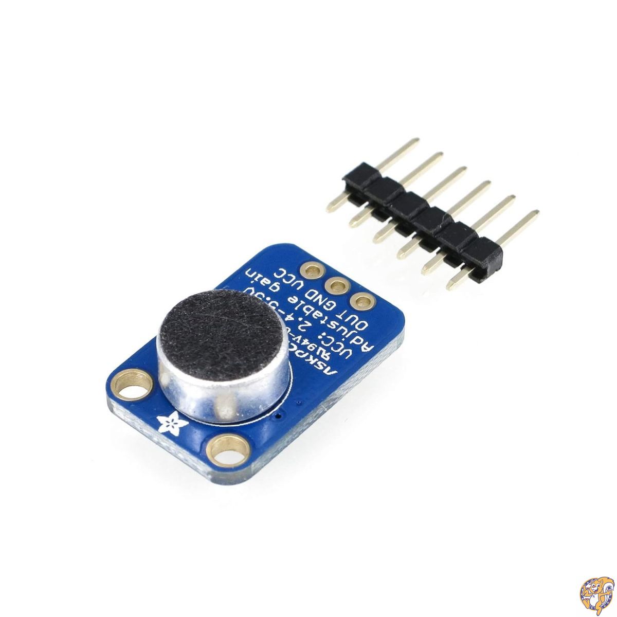 【最大777円クーポン配信】Adafruit マイクアンプ MAX4466 ゲイン調整可変抵抗実装済