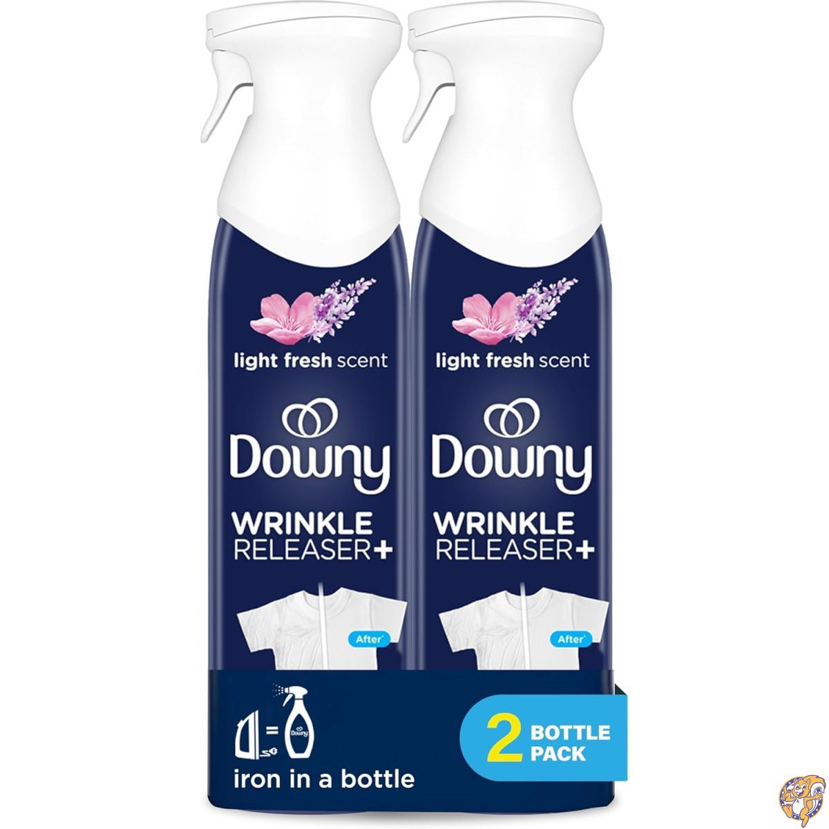 【最大777円クーポン配信】ダウニー (Downy) しわ取りスプレー 2本セット | オールインワン（しわ除去・消臭・静電気防止）衣類用リフレッシャー 9.7オンス (約287ml) フレッシュの香り