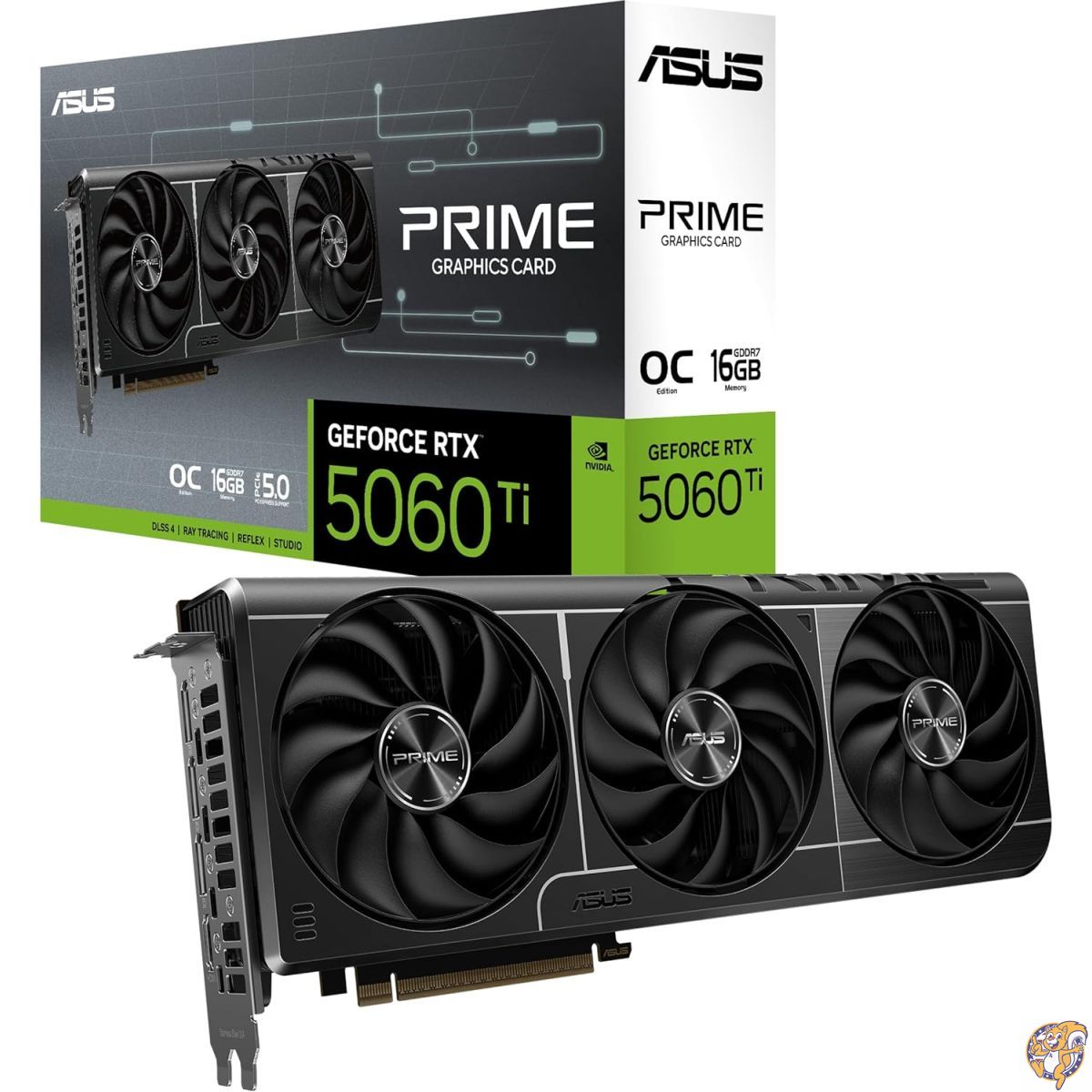 【百貨店大売り出し!引き換え証送達中】ASUS SFF-Ready Prime GeForce RTX 5060 Ti 16GB GDDR7 OC～版 グラフィクス歌留多 (PCIe 5.0、16GB GDDR7、HDMI/DP 2.1、2.5拡張スロット、Axial-tech気違い、デュアルBIOS)。