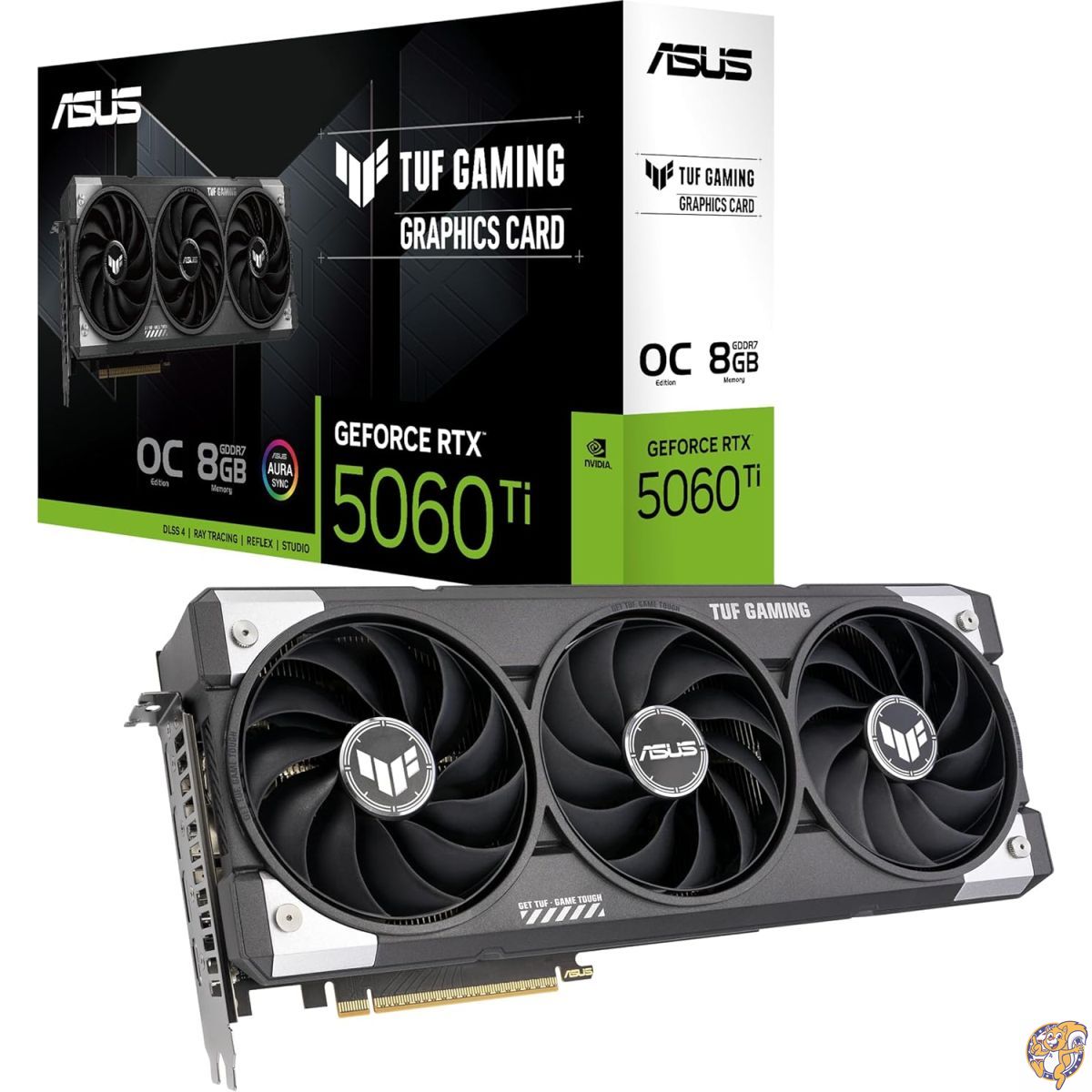 【クーポン配信中】ASUS TUF Gaming GeForce RTX &trade; 5060 Ti 8GB GDDR7 OC Edition ゲーミンググラフィックスカード (PCIe&reg; 5.0、HDMI&reg;/DP 2.1、3.1スロット、ミリタリーグレードコンポーネント、保護PCBコーティング、Axial-techファン)。