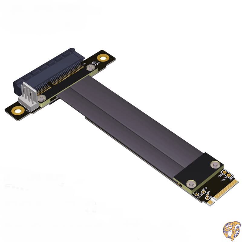 【百貨店大売り出し!引き換え証送達中】QJJ M.2 NVMe to PCI Express x4 取りひろげるアダプタ 取りひろげる有線テレビ GPU グラフィックゲーム盤用 角度合わせる相応う 90度/180度/270度 (長さ30珊, R42DF-DL)