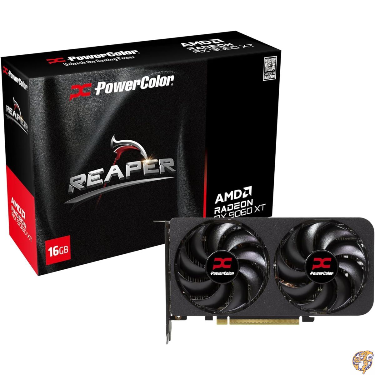 Power Color AMD Radeon RX9060XT 積み上げる グラフィックゲーム盤 GDDR6 16GB 力強さ色合い 16G-A