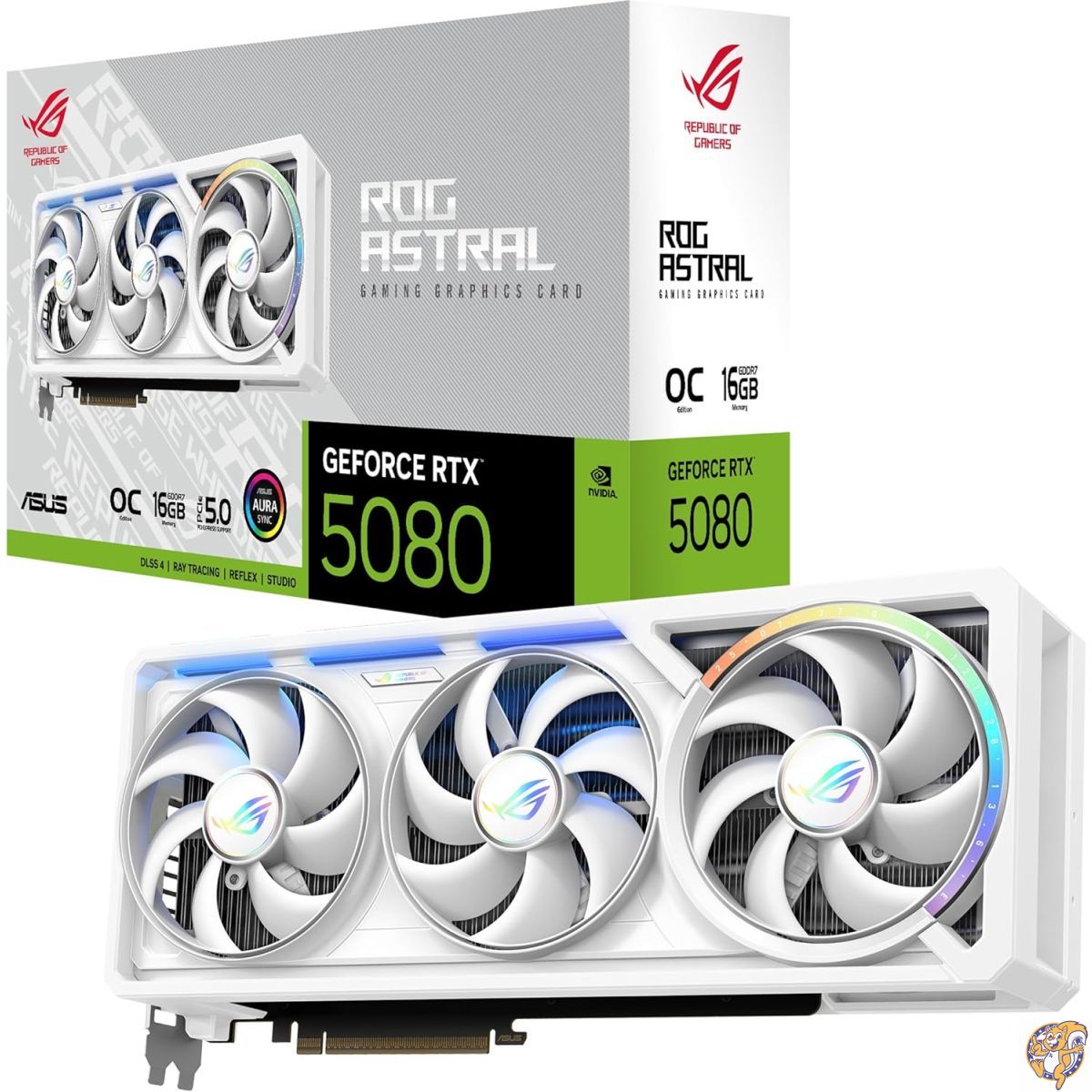 【最大777円クーポン配信】ASUS ROG Astral GeForce RTX 5080 16GB GDDR7 ホワイト OCエディション - クアッドファングラフィックスカードで、これまでにないエアフローと空気圧で最適なパフォーマンスを実現。