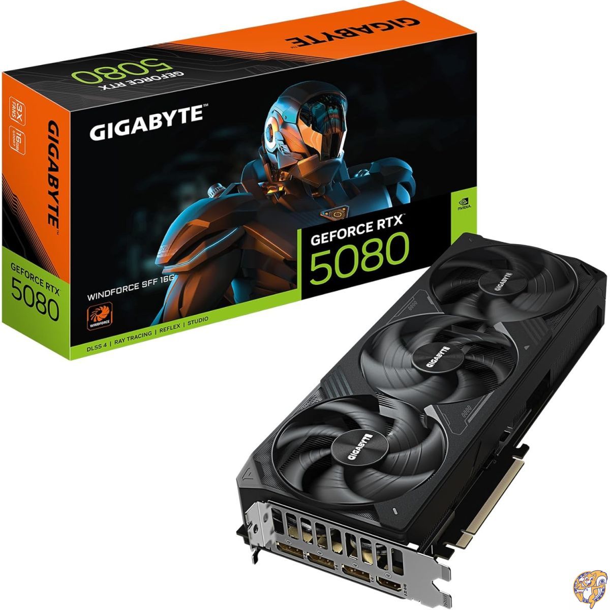 【20日最大4000円クーポン】GIGABYTE GeForce RTX 5080 WINDFORCE SFF 16Gグラフィックスカード、16GB 256ビットGDDR7、PCIe 5.0、WINDFORCE冷却システム、GV-N5080WF3-16GD ビデオカード。｜アメリカグッドバイブス