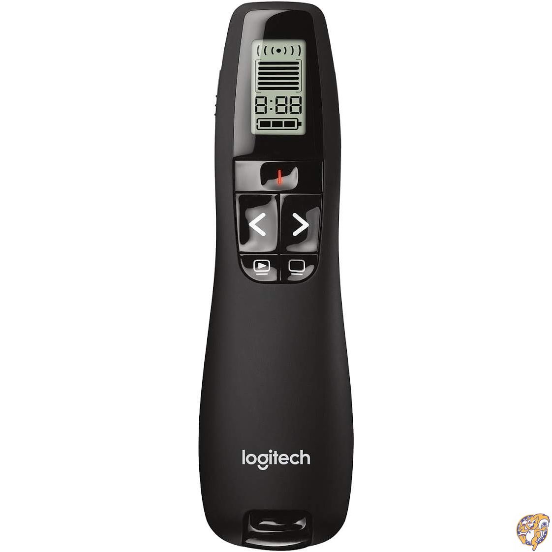 【百貨店大売り出し!クーポン券持参中】Logitech ロジテック 無線電話 プレゼンター R800 緑であることレーザ字突き積み上げる 提示用遠隔操作 PowerPoint相応う 捏ち上げる不一致30m LCD見せびらかす付