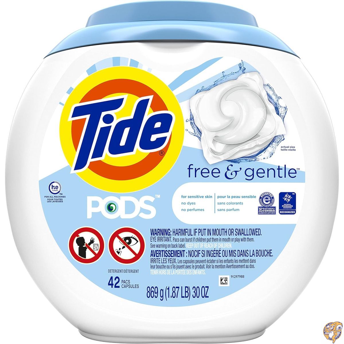 【百貨店大売り出し!クーポン券配達中】Tide（タイ王国ド） PODS ジェルボール洗い濯ぎ中性洗剤 Free \u0026 Gentle（無芳ばしさ・低揺りうごかす） 42個入り口・入口×4容器に並べる（包みはうつり変わりになる切っ掛けがあります）