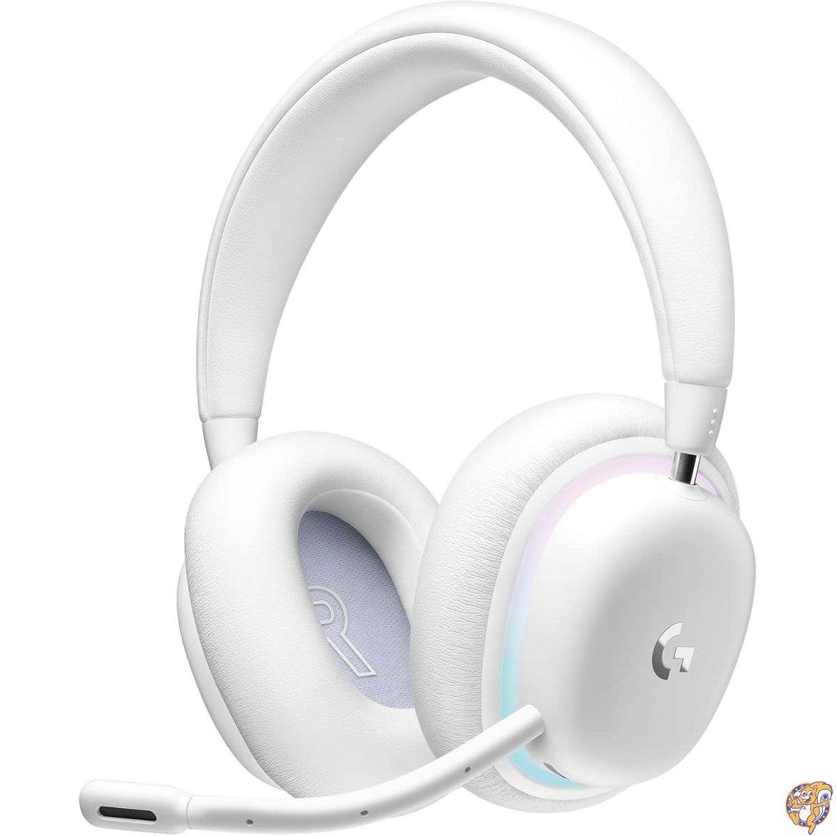 ロジクールG G735 ワイヤレス ゲーミングヘッドセット、カスタマイズ可能なLIGHTSYNC RGBライト、Bluetooth / 3.5mm Aux対応、着脱式マイク搭載 - ホワイトミスト