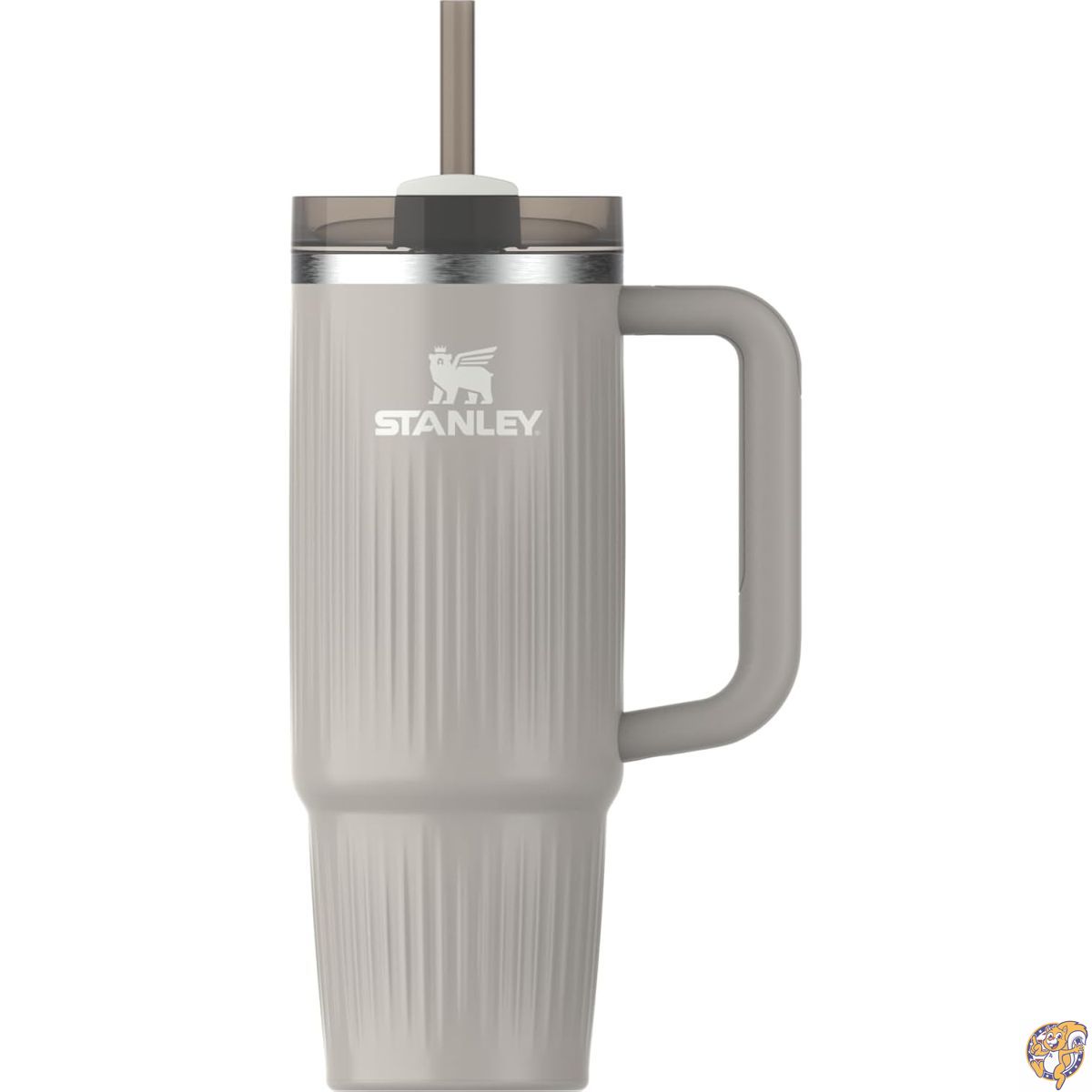 STANLEY(スタンレー) クエンチャー H2.0 ハンドル・ストロー付 30oz (約887ml) | Flowstate 3ポジション蓋 車のカップホルダー対応 断熱ステンレスボトル BPAフリー フルーテッドアッシュグロス (Fluted Ash Gloss)