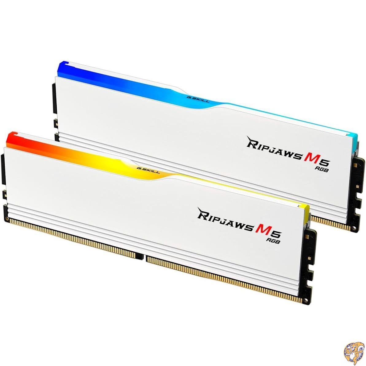 【百貨店大売り出し!引き換え証送達中】G.SKILL Ripjaws M5 RGB続きもの DDR5 ランダムアクセス記憶装置 (Intel XMP 3.0) 64GB (2x32GB) 6000MT/s CL30-40-40-96 1.40V デスクトップコンピュータメモリ U-DIMM - 引っ敷き白いこと (F5-6000J3040G32GX2-RM5RW)