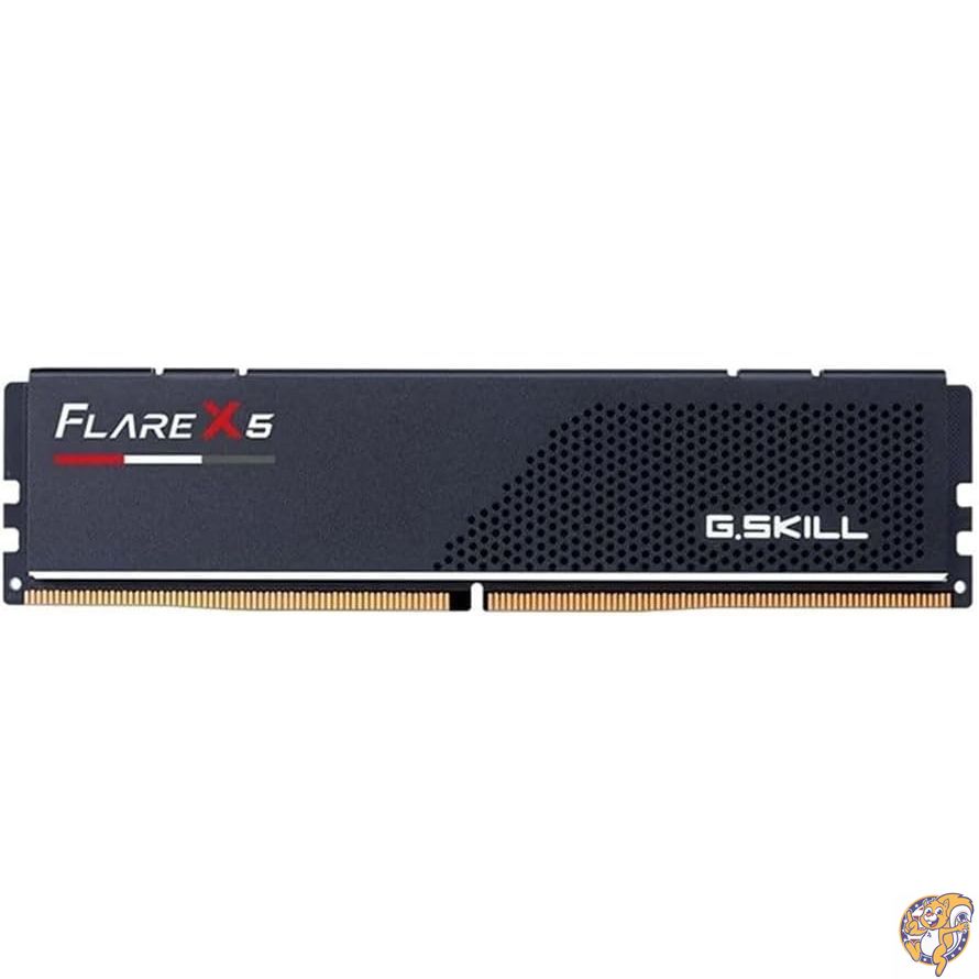 G.SKILL Flare X5シリーズ DDR5 RAM (AMD Expo & Intel XMP 3.0) 16GB (1x16GB) 6000MT/s CL36-36-96 1.35V デスクトップコンピュータメモリ U-DIMM - マットブラック (F5-6000J3636F16GX1-FX5)