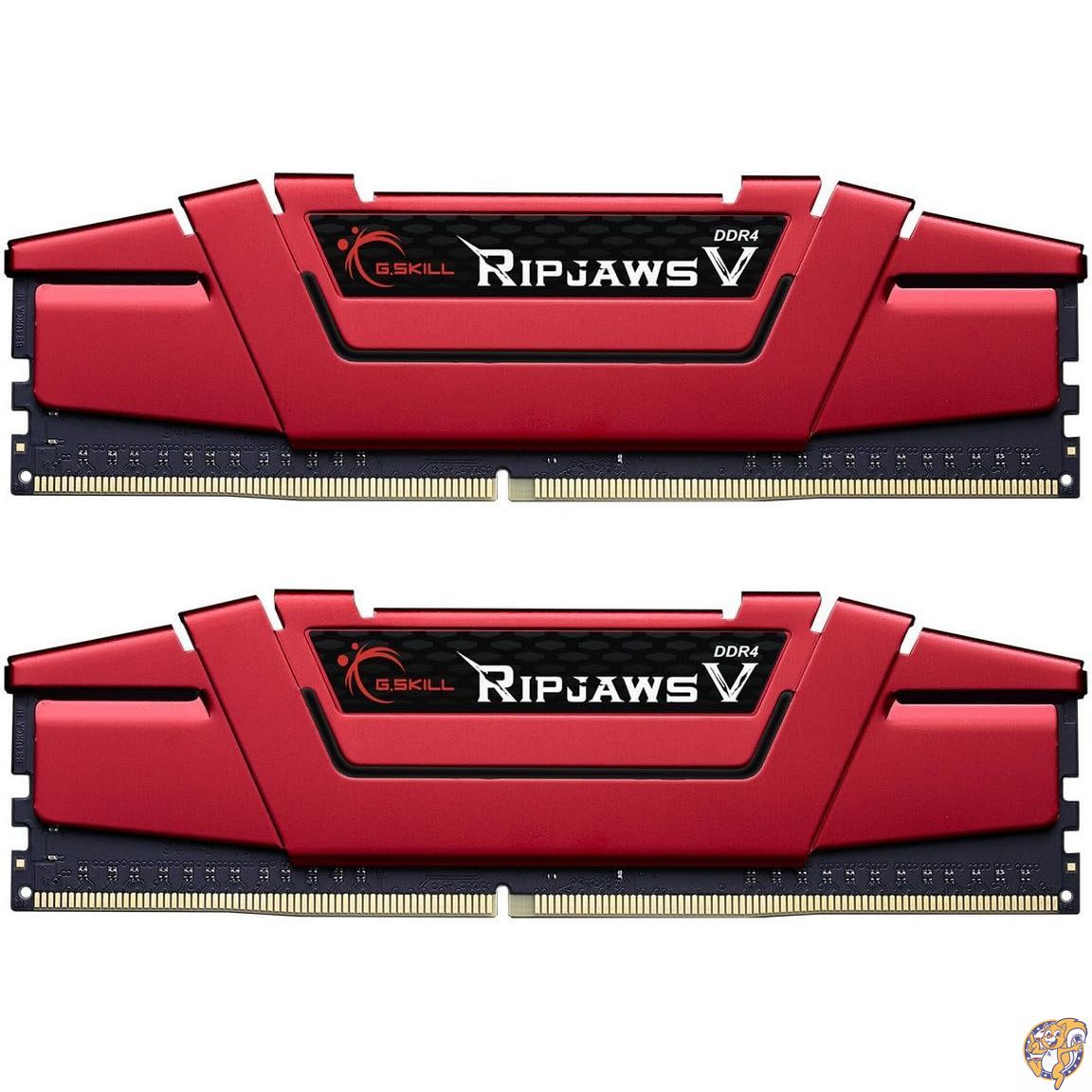 【クーポン配信中】G.SKILL RipjawsVシリーズ DDR4 RAM (XMP) 16GB (2x8GB) 3200MT/s CL16-18-18-38 1.35V Intel AMD デスクトップコンピュータメモリ U-DIMM - レッド (F4-3200C16D-16GVRB)