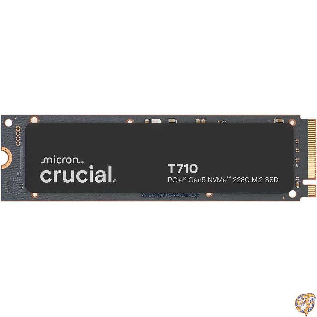 【クーポン配信中】Crucial T710 2TB Gen5 NVMe SSD 最大14,500MB/秒 PCIe 5.0 M.2 2280 内蔵ソリッドステートドライブ ノートパソコン/デスクトップ/+Acronisソフトウェア対応 - CT2000T710SSD8-01|アメリカグッドバイブス