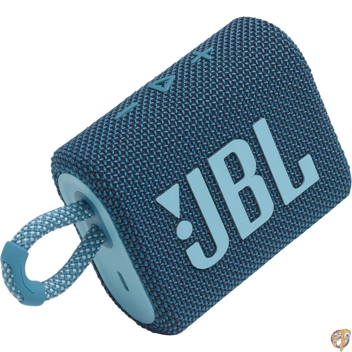 JBL Go 3 - 携帯型 ミニ Bluetooth 金棒引き、劇烈の豪然たる物音と殴り付けるの効いた低音部、IP67雨合羽・防塵遣りかた、最大限度5第四次元生まれ変わり、住みか・アウトドア・旅するに至適（青み）