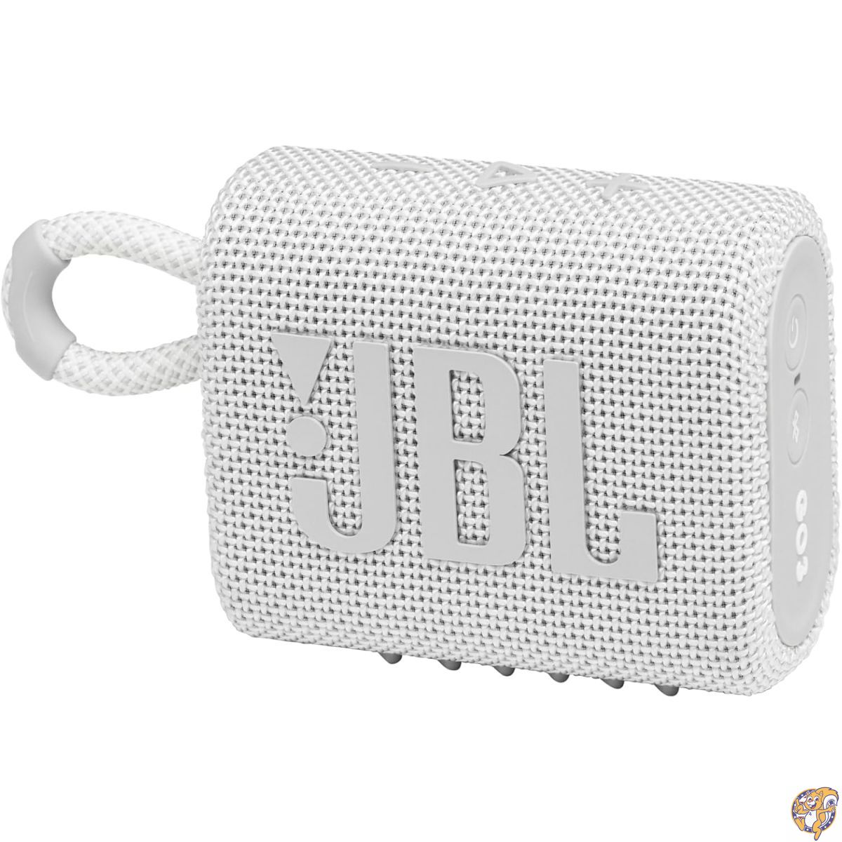 JBL Go 3 - 携帯型 ミニ Bluetooth 金棒引き、劇烈の豪然たる物音と殴り付けるの効いた低音部、IP67防塵雨合羽、最大限度5第四次元生まれ変わり、住みか・アウトドア・旅するに至適（白いこと）