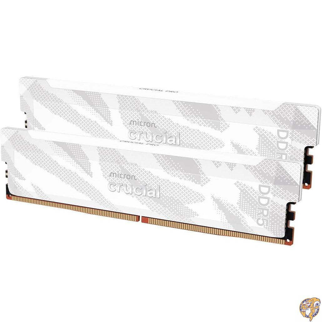 【百貨店大売り出し!引き換え証送達中】Crucial Pro DDR5 ランダムアクセス記憶装置 32GB 一揃いの道具 (2x16GB) 6400MHz CL32 オーバークロックデスクトップコンピュータゲームメモリ Intel XMP 3.0 / AMD EXPO 白いこと - CP2K16G64C32U5W