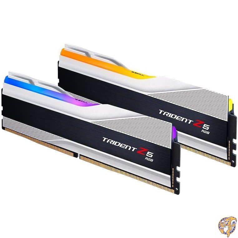 【クーポン配信中】G.SKILL Trident Z5 RGBシリーズ DDR5 RAM (Intel XMP 3.0 & AMD Expo) 32GB (2x16GB) 6000MT/s CL36-36-96 1.35V デスクトップコンピュータメモリ U-DIMM - メタリックシルバー (F5-6000J3636F16GX2-TZ5RS)|アメリカグッドバイブス