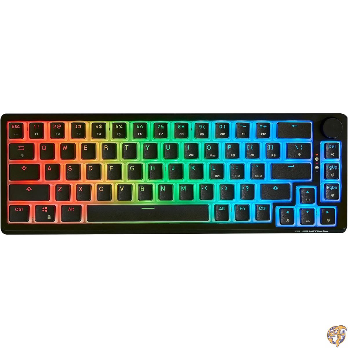 【百貨店大売り出し!引き換え証送達中】G.SKILL KM250 RGB 65% (67手当たり) 力学的鍵盤、PBTデュアルインジェクションキーキャップ (黒いこと)
