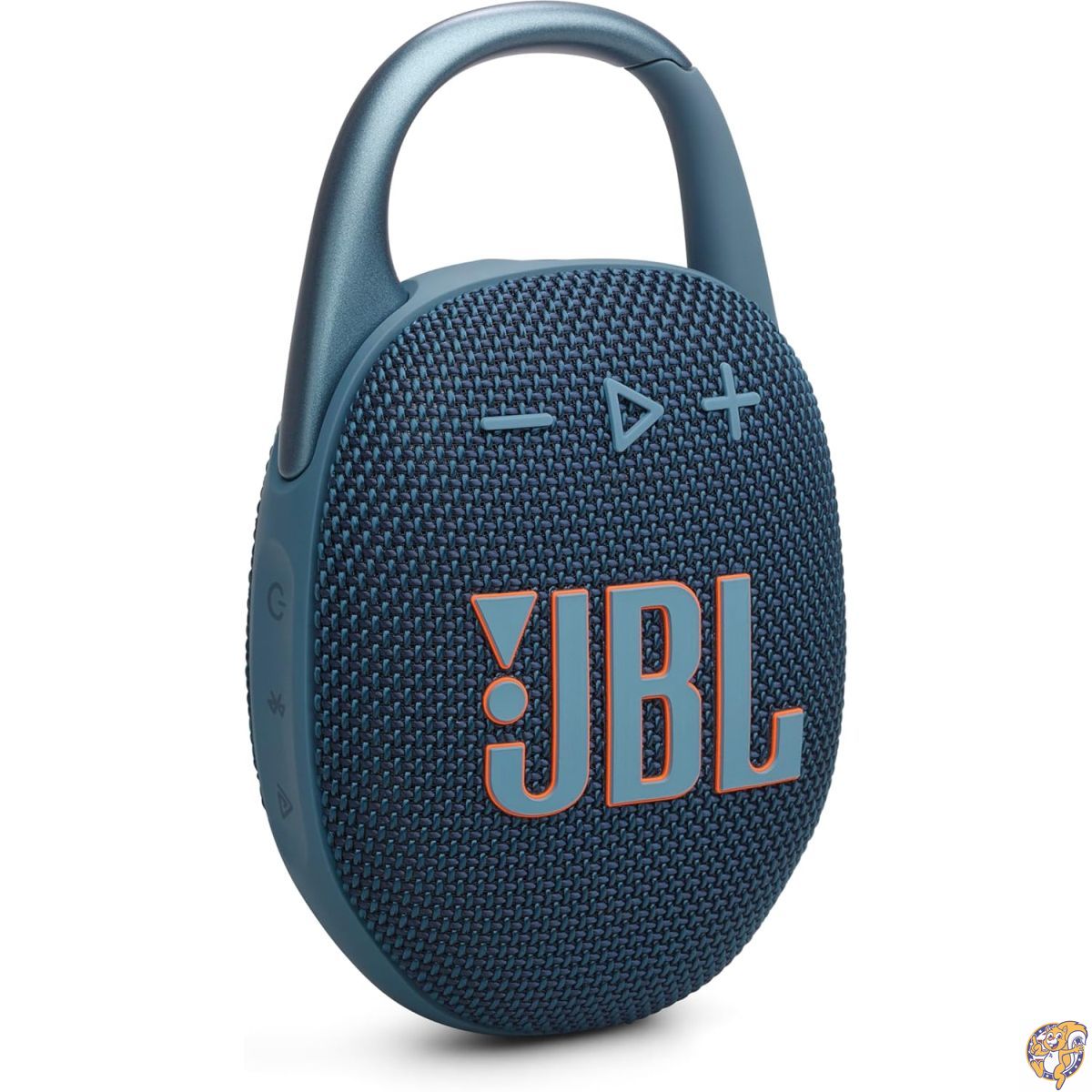 JBL Clip 5 - 超携帯型・雨合羽・防塵Bluetooth金棒引き、豪然たるな低音部のJBL労働者階級物音、押し並べて型カラビナ、最大限度12第四次元生まれ変わり、構成要素に再利用原材料を当て嵌める（青み）