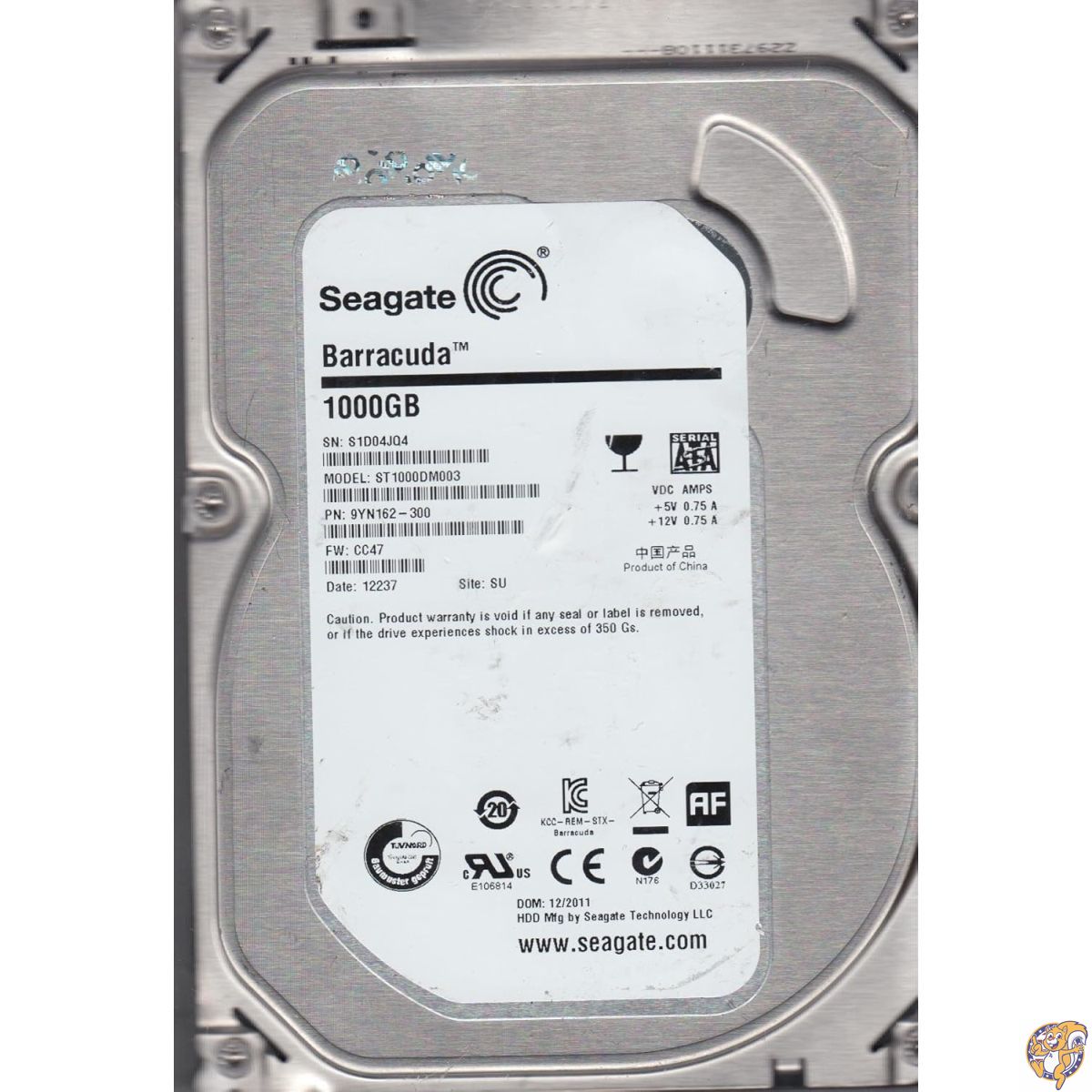 【クーポン配信中】ST1000DM003、Z1D、TK、PN 1CH162-510、FW CC47、Seagate 1TB SATA 3.5 ハードドライブ (更新済み) 10,887円