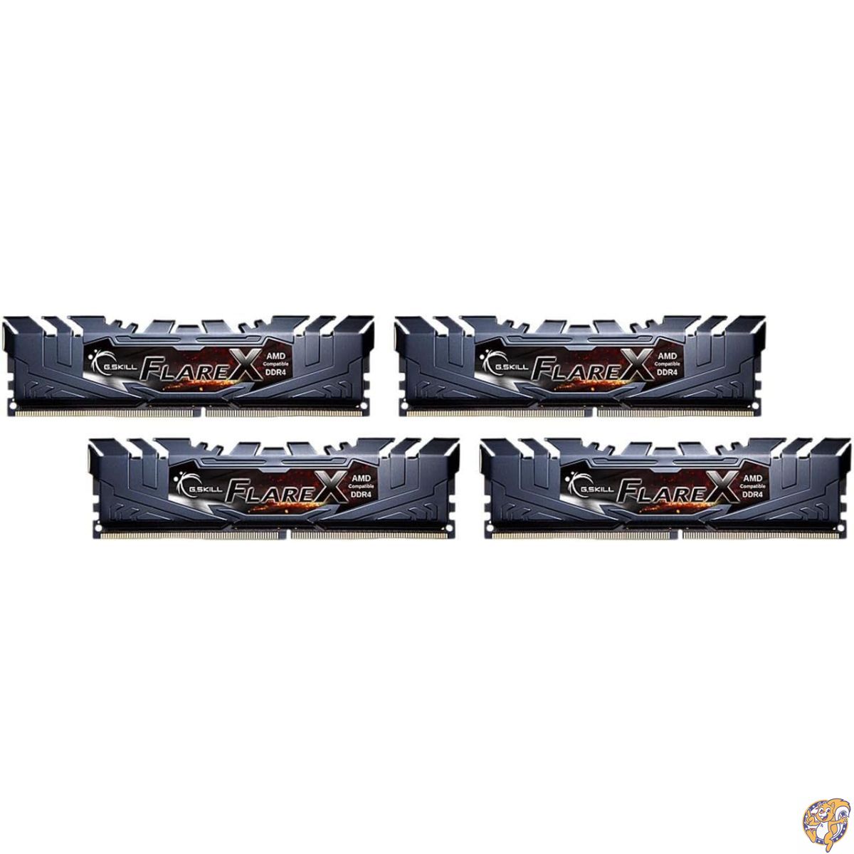【百貨店大売り出し!引き換え証配送中】G.Skill 32GB Flare X DDR4 3200MHz パソコン4-25600 for AMD Ryzen CL16 Quad Channel Kit (4x8GB)